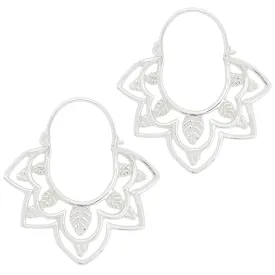 Laihas Prestige Daisly Boho Sterling Silver Hoop Earrings
