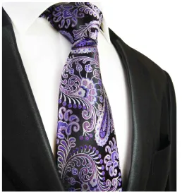 Lavender Paisley Boys Silk Tie