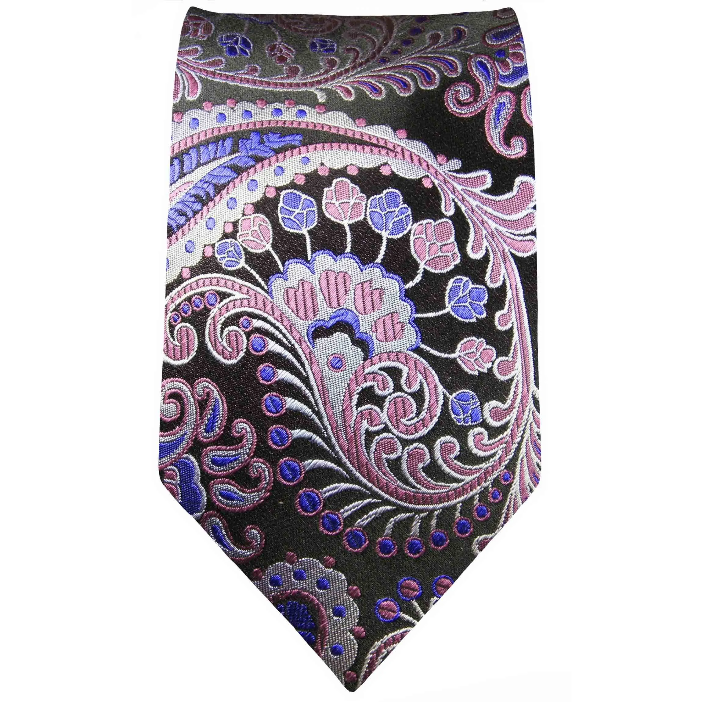 Lavender Paisley Boys Silk Tie