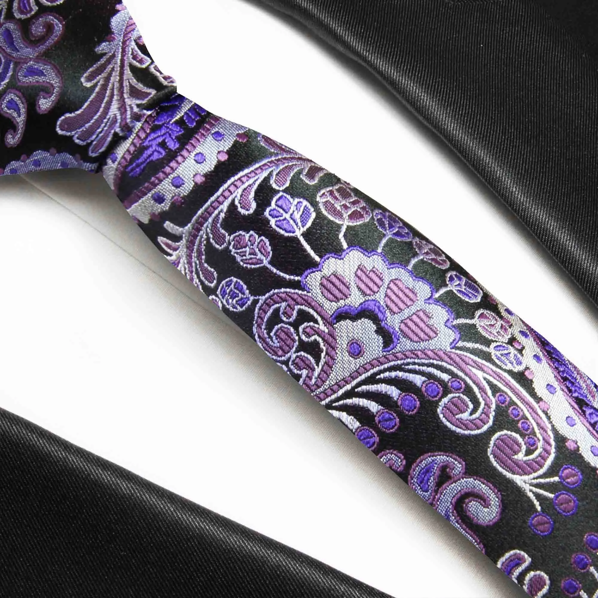 Lavender Paisley Boys Silk Tie