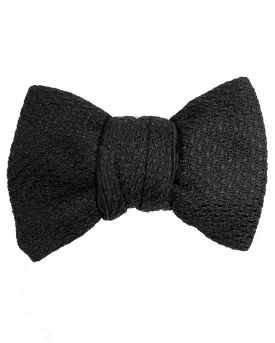 Le Noeud Papillon Black Bow Tie - Luxury Woven Silk Bow SALE