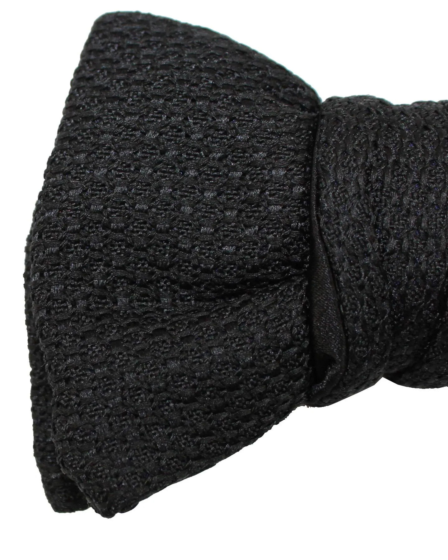 Le Noeud Papillon Black Bow Tie - Luxury Woven Silk Bow SALE