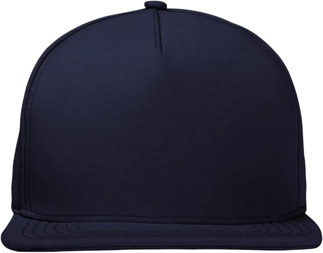 LiuSuper M/L/XL/XXL Flat Brim 5 Panel Hats for Men Performance Mens Snapback Hats Quick Dry Laser Perforated Baseball Cap