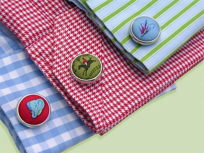 Medallion: Cufflinks - Fuchsia