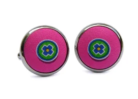 Medallion: Cufflinks - Fuchsia