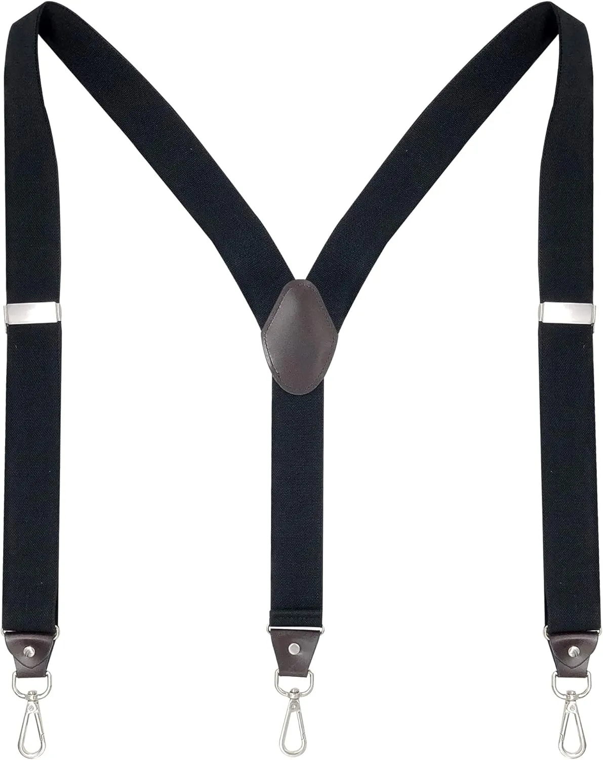 Men's Suspenders with Swivel Hooks and Elastic Straps Y-back, for Heavy Duty, Big and Tall