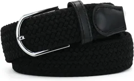 Multicolored Elastic Woven Golf Belts Casual Braided Stretch Belt for Men and Women