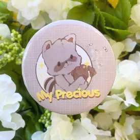 My Precious Racoon Button Pin