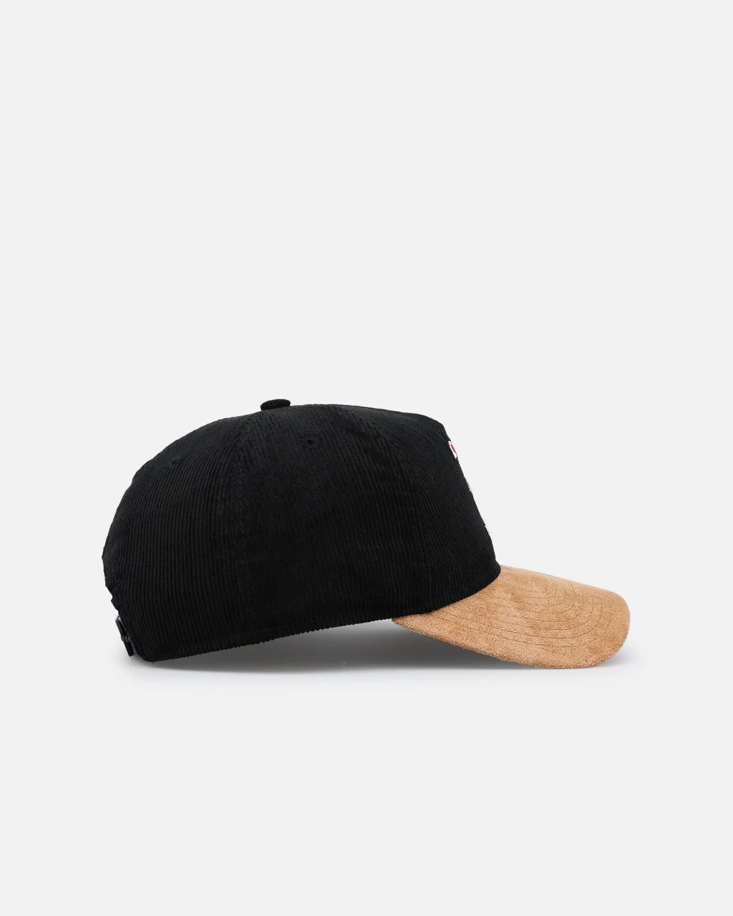 New Era Boston Red Sox 'Corduroy Suede' Pre-Curved Golfer Snapback Washed Black
