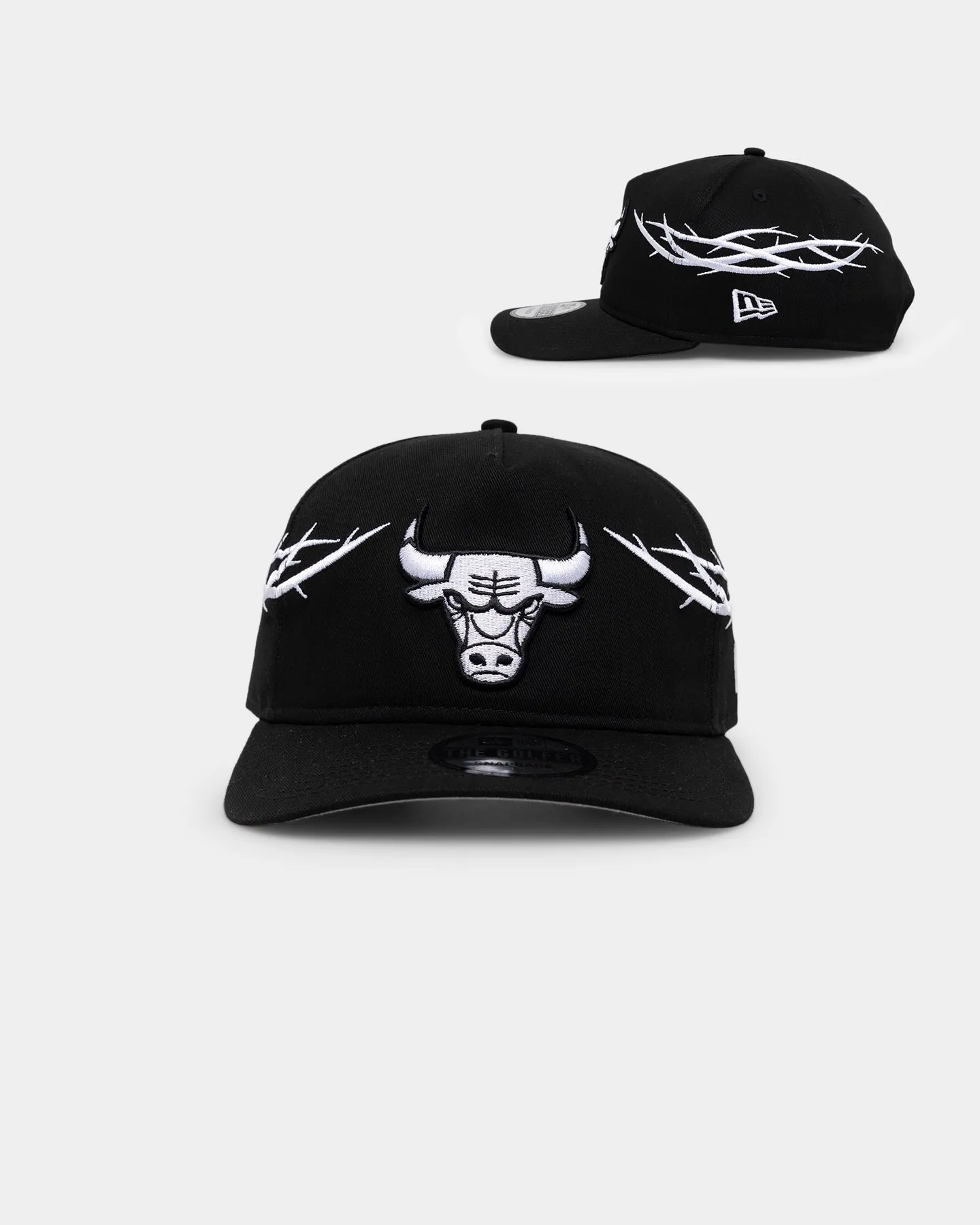New Era Chicago Bulls 'Twisted Thorns' Golfer Pre-Curved Snapback Black