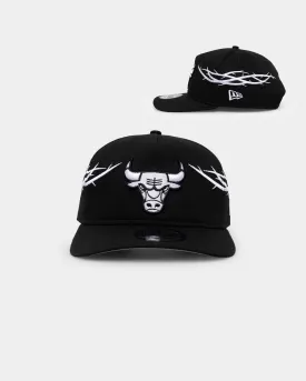New Era Chicago Bulls 'Twisted Thorns' Golfer Pre-Curved Snapback Black