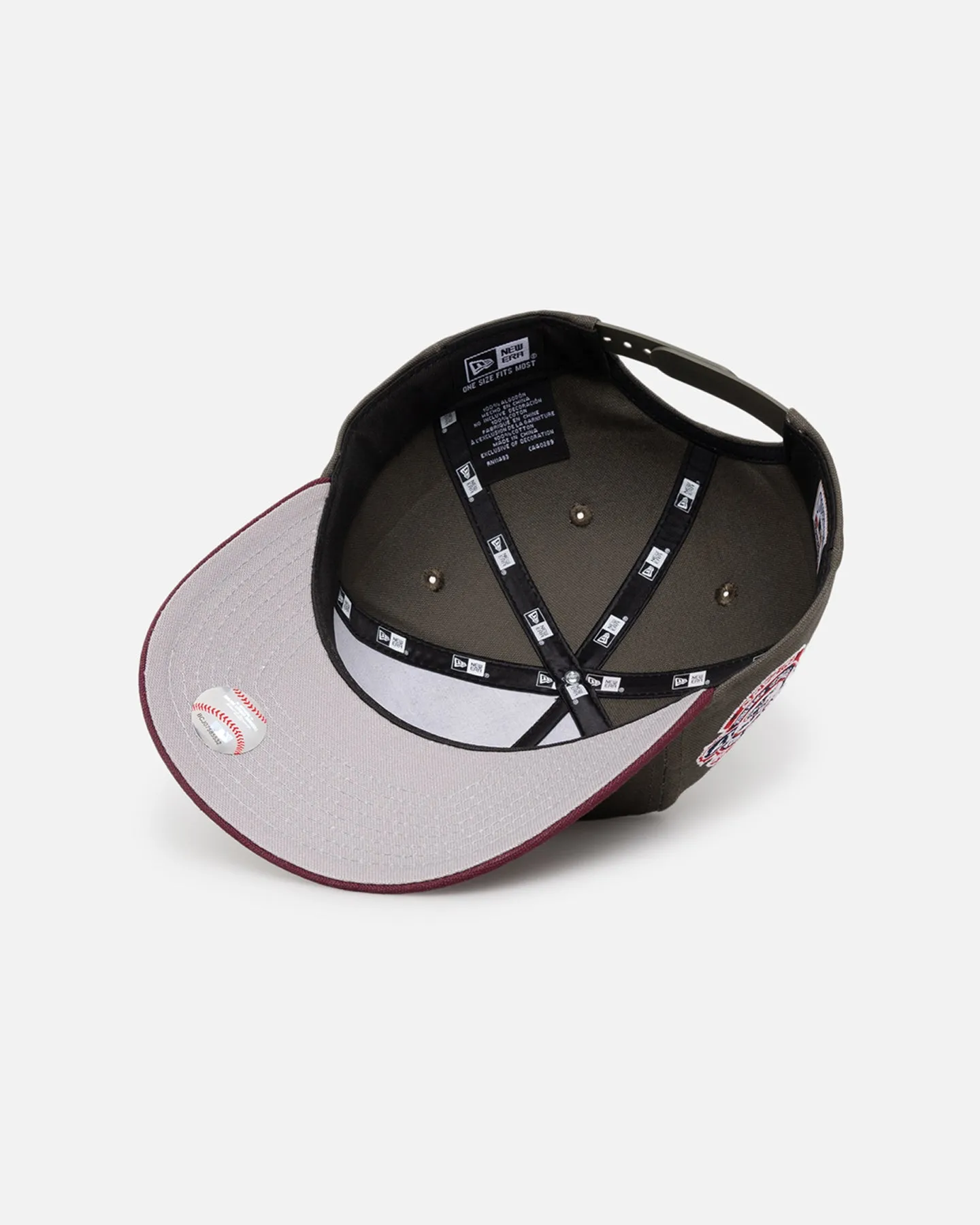 New Era Chicago White Sox 'Contrast Visor' Pre-Curved Golfer Snapback Moss/Maroon