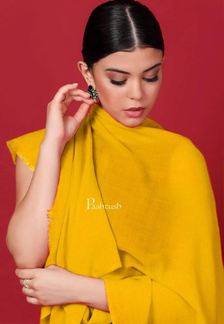 Pashtush Womens Cashmere  Scarf, Diamond Weave, Sunray