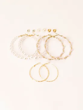 Pearly Earrings Set