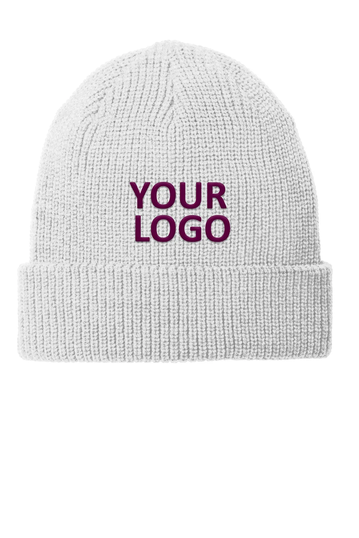 Port Authority Chunky Knit Customized Beanies, Silver Heather