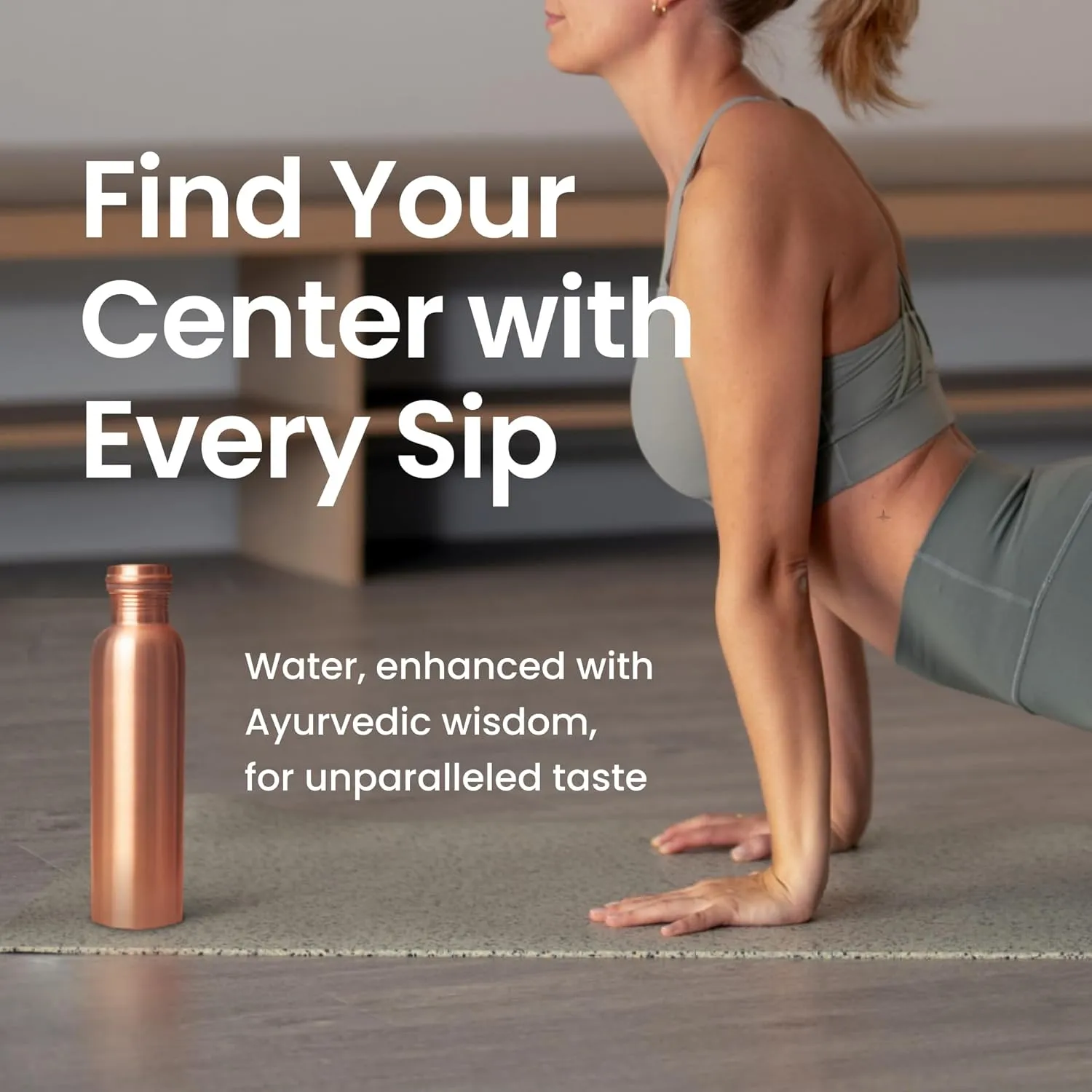 Pure Copper Water Bottle for Drinking Water, 34 Oz Smooth Finish  Stay Hydrated and Enjoy Ayurvedic Benefits  Leak-Proof, Temperature Retention, Eco-Friendly Design  Durable Copper Bottle