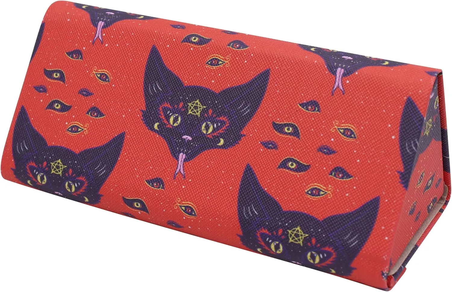 Real Sic Glasses Case for Men and Women - Magnetic Folding Hard Shell Sunglass Holder - Inspired by Halloween/Horror/Occult