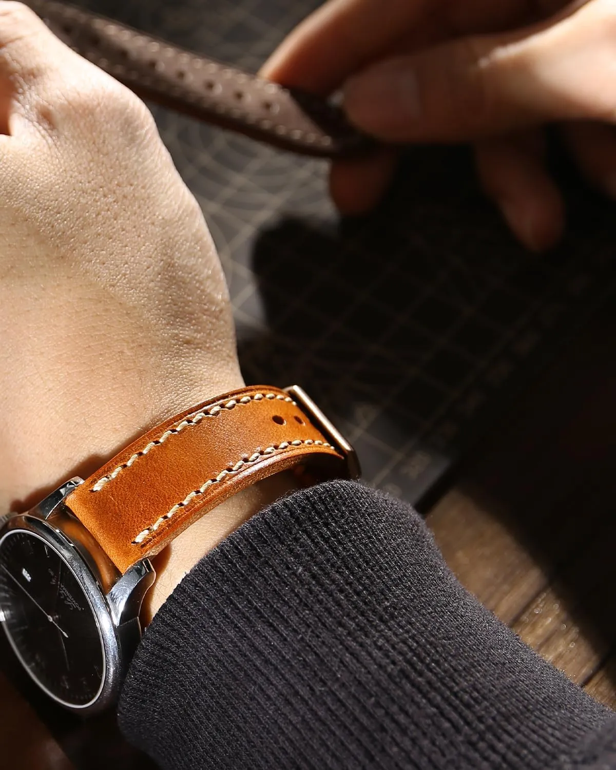 REZERO Leather Watch Bands, Handmade Watch Straps, Italian Top Grain Soft Leather Watch Bands Replacement, Vegetable-Tanned & Oil-Waxed Watch Bracelets 18/19/20/21/22/23/24/26mm for Men, Women