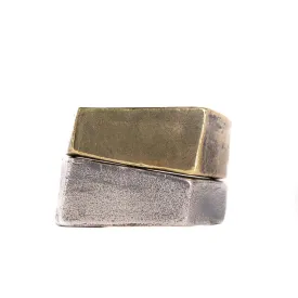 SAHA STACKED RINGS | 925 STERLING SILVER & BRASS