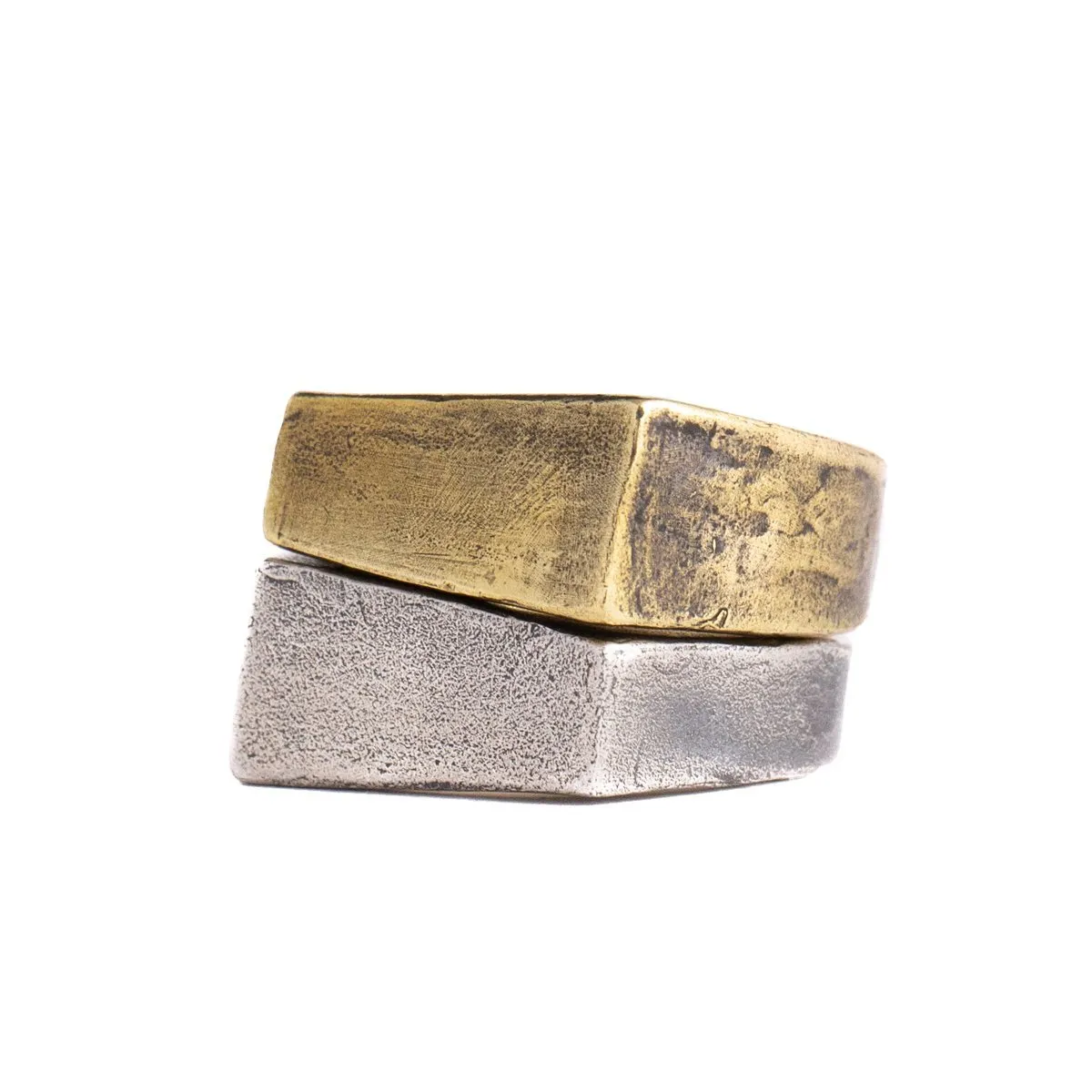 SAHA STACKED RINGS | 925 STERLING SILVER & BRASS