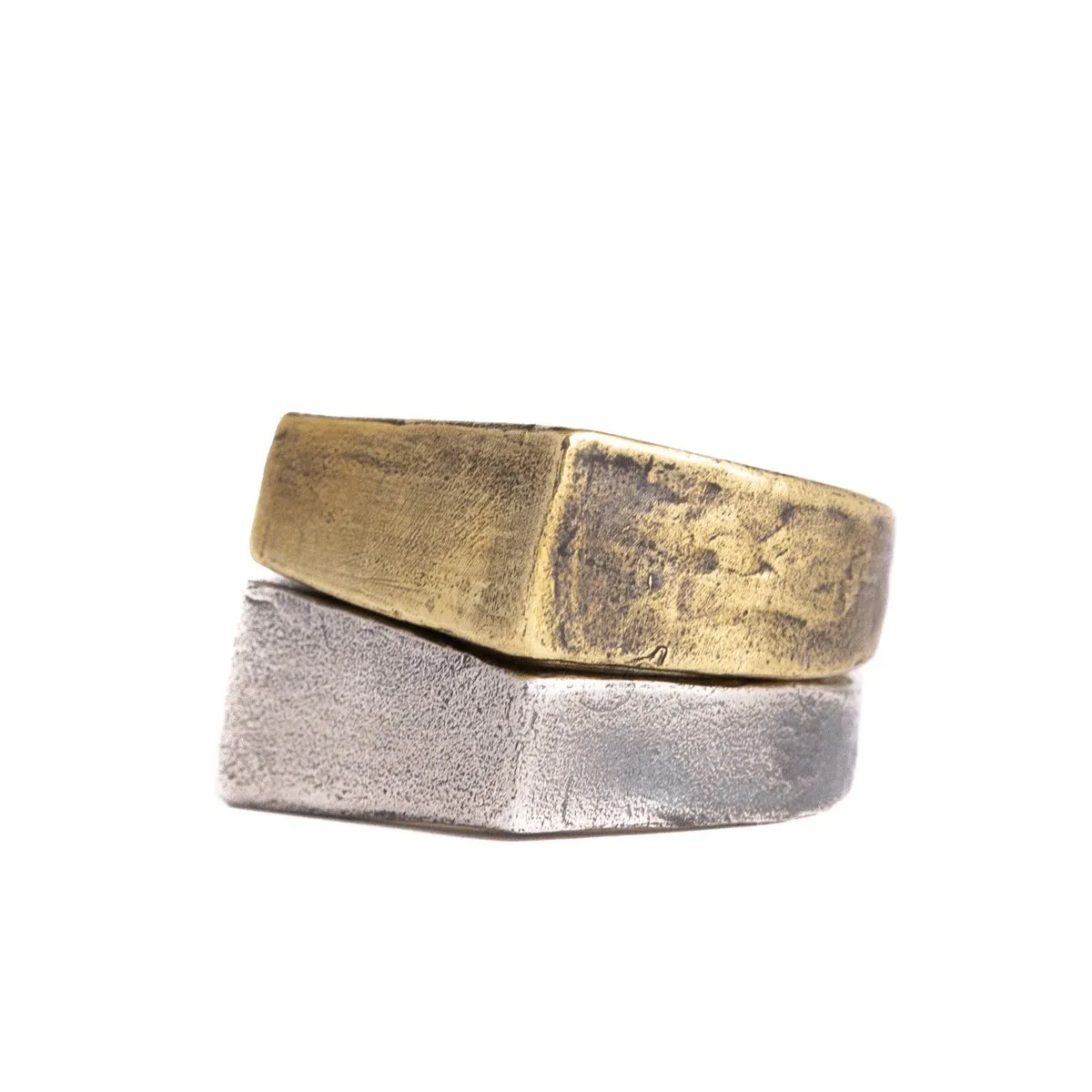 SAHA STACKED RINGS | 925 STERLING SILVER & BRASS