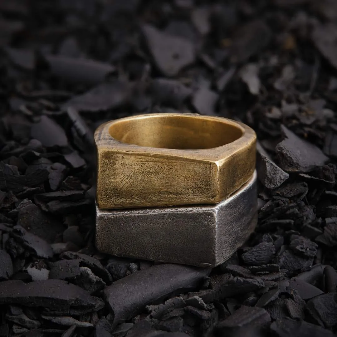 SAHA STACKED RINGS | 925 STERLING SILVER & BRASS
