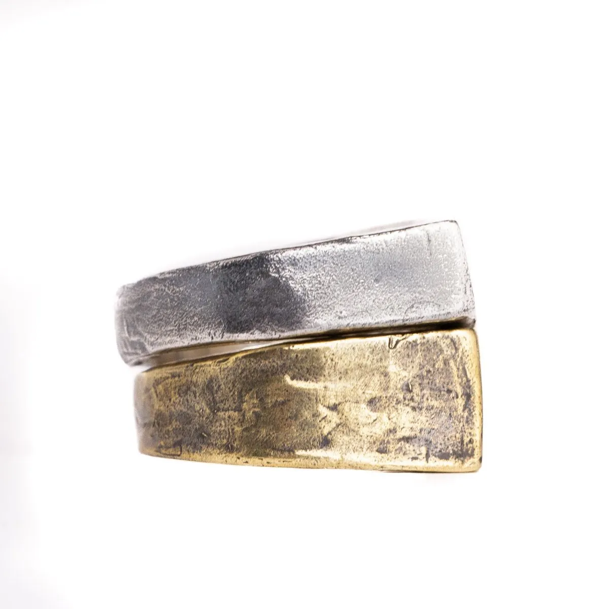 SAHA STACKED RINGS | 925 STERLING SILVER & BRASS