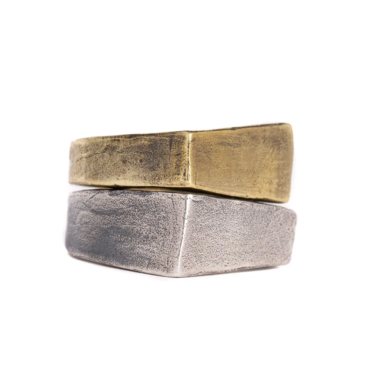 SAHA STACKED RINGS | 925 STERLING SILVER & BRASS