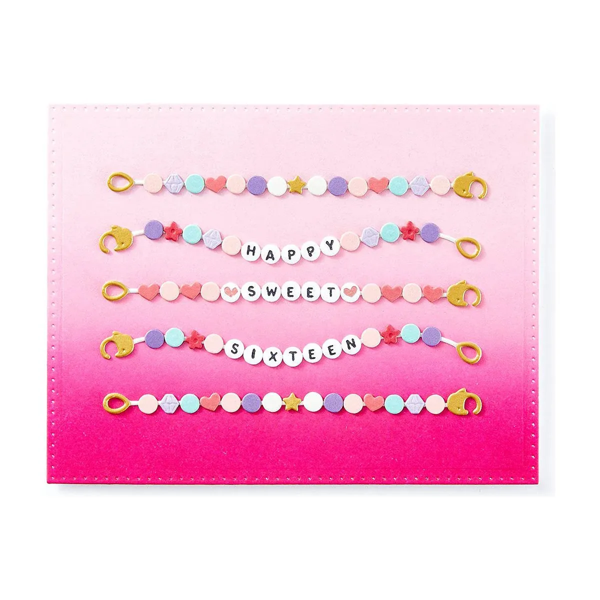 Spellbinders Etched Dies From The Beads Of Friendship Bestie Beaded Bracelets