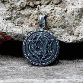 Star Of David Fenrir Wolf Stainless Steel Pendant