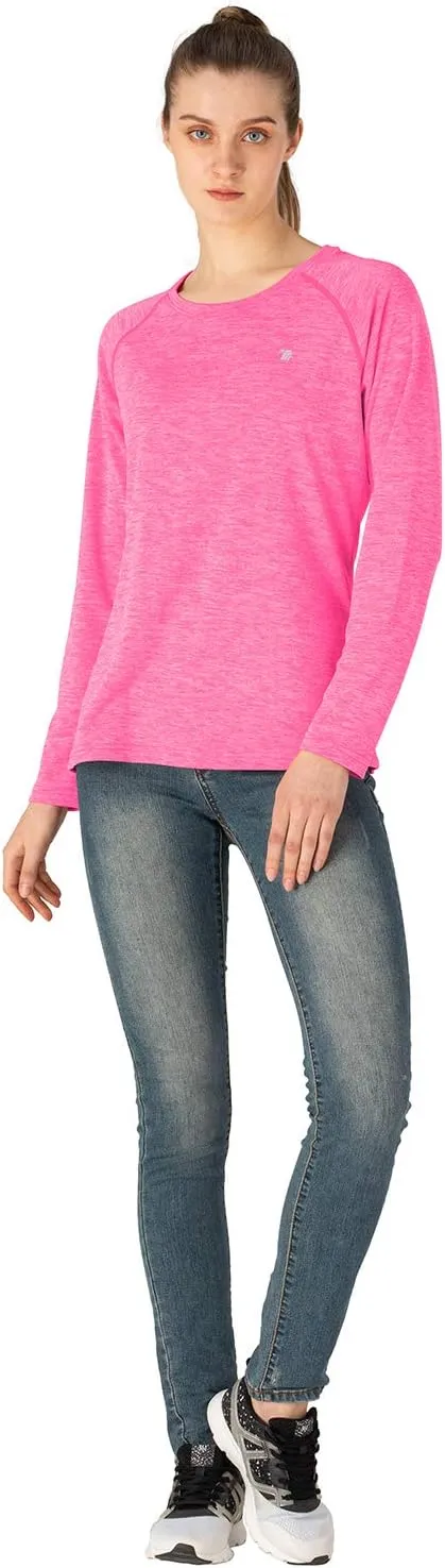 TBMPOY Women's UPF 50 Sun Protection Long Sleeve Shirts SPF Lightweight Hiking Running Fishing Outdoor Tops