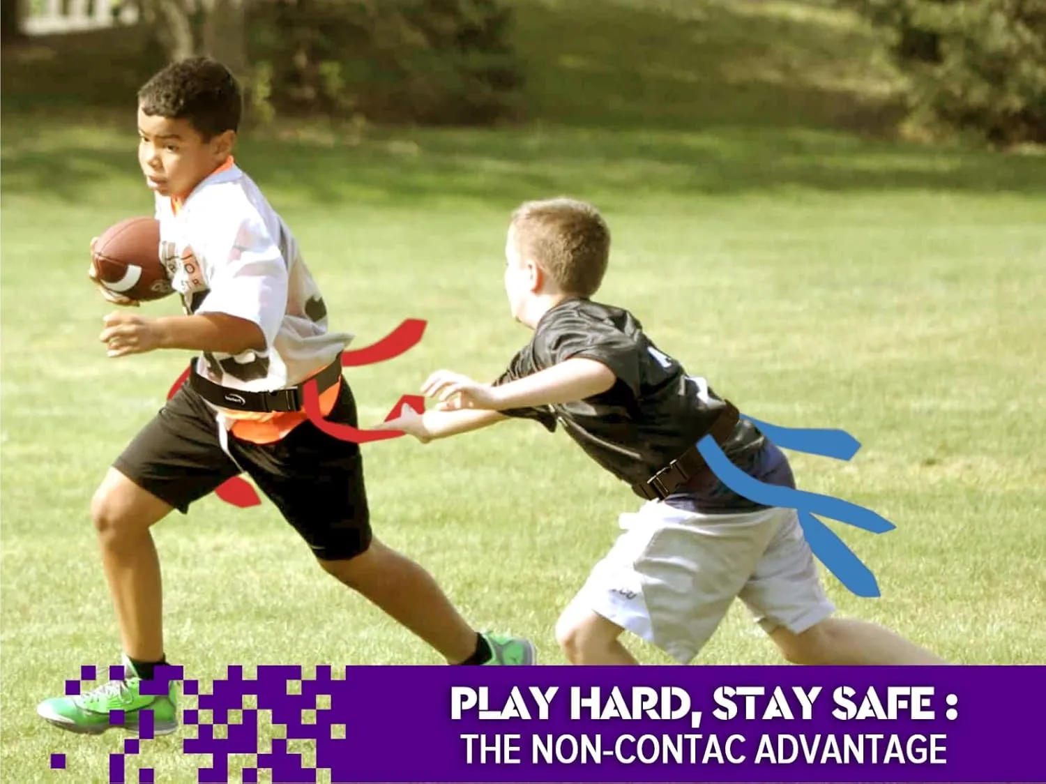 Trained 10 Man Flag Football Belts, 10 Player Adjustable Flag Football Set for Sports Teams, Training & Competition
