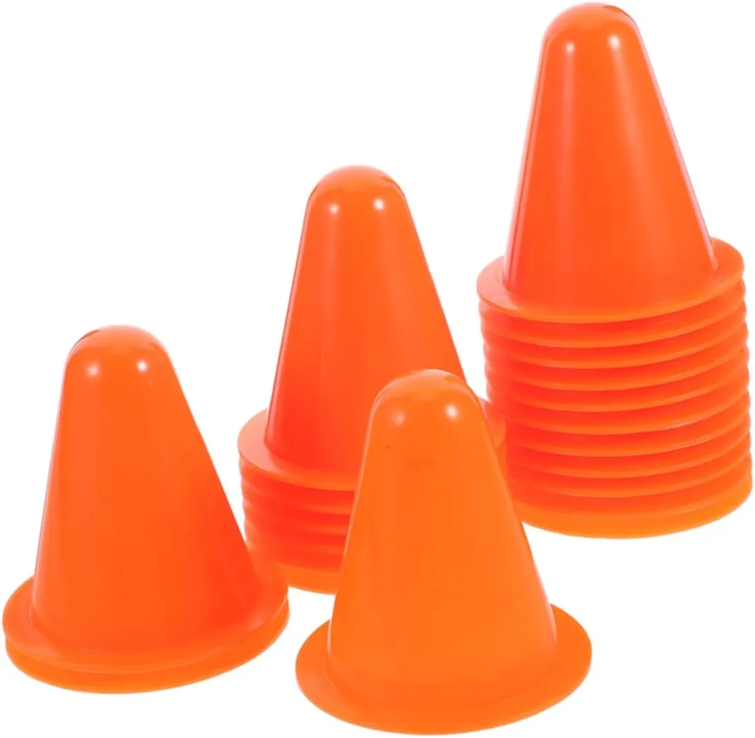 VICASKY Ice Skating Obstacles Mini Cones Miniature Road Cones Training Marker Cones Soccer Training Cones