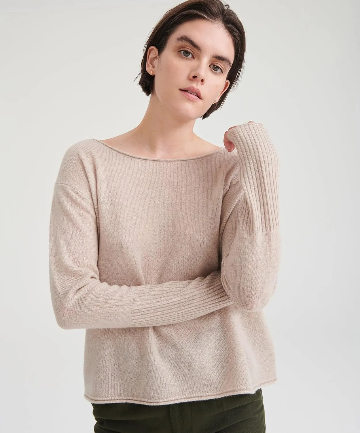 Women's Cashmere Boatneck Sweater