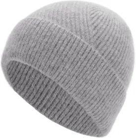Womens Mens Lightweight Soft Winter Cashmere Ribbed Cuff Knit Beanie Skull Cap Ski Hat