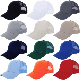 ZH 12 Pack Mesh Trucker Hats, Bulk Baseball Caps for Men and Women, Trucker Cap Wholesale