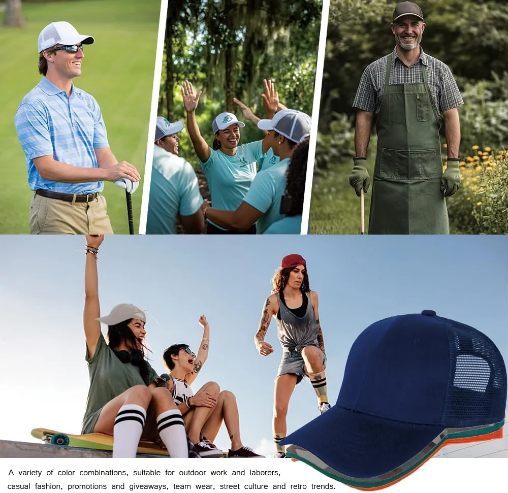 ZH 12 Pack Mesh Trucker Hats, Bulk Baseball Caps for Men and Women, Trucker Cap Wholesale